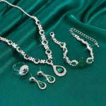 Adriana White Gold Jewellery Set