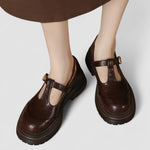 Audrey women's lug-sole t-bar shoes