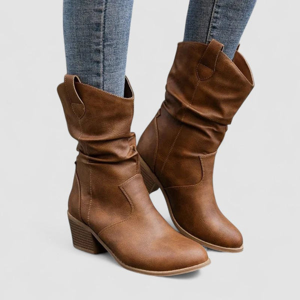 Moira women's slouch heeled boots