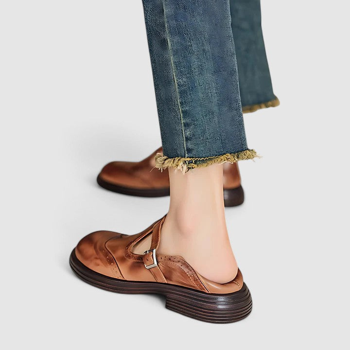 Dorothy women's brogue mary jane flats