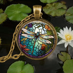 Forest Spirit Animal Glass Pendant Necklace