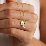 Angel Wing Birthstone Pendant
