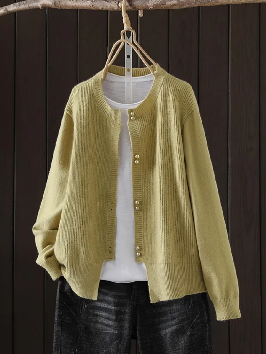 Batwing Sleeve Button Up Knit Cardigan for women, view 10