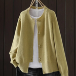 Batwing Sleeve Button Up Knit Cardigan for women, view 10