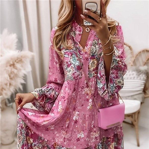 Eira - Printed Boho Dress