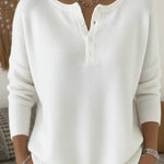Joanna women's henley button knit jumper