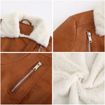 Sherpa-Lined Faux Leather Jacket for women, view 5