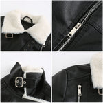 Sherpa-Lined Faux Leather Jacket for women, view 12
