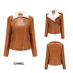 Sherpa-Lined Faux Leather Jacket for women, view 4