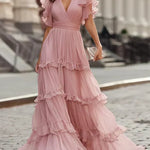 Arabella tiered ruffle maxi dress