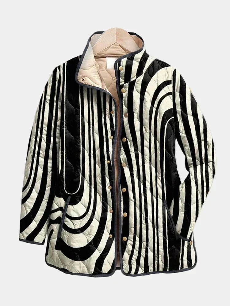 Irene women's geometric print quilted jacket