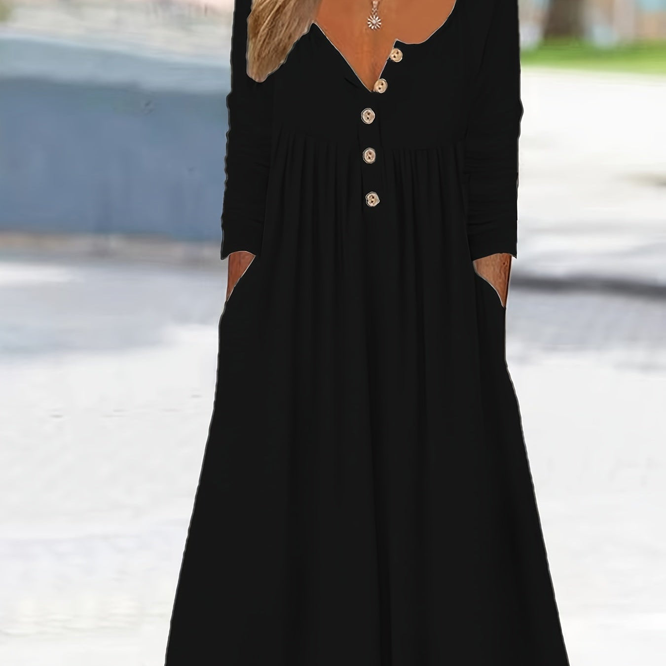 ZARA | MIDI DRESS WITH FRONT BUTTONS