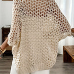 Crochet Open Front Knit Cardigan for women, view 4