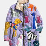 Agnes women's dog print quilted jacket