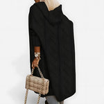 Longline Open Front Knit Cardigan for women, view 3
