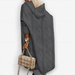 Longline Open Front Knit Cardigan for women, view 4
