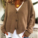 V Neck Button Up Knit Cardigan for women, view 18