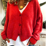V Neck Button Up Knit Cardigan for women, view 11