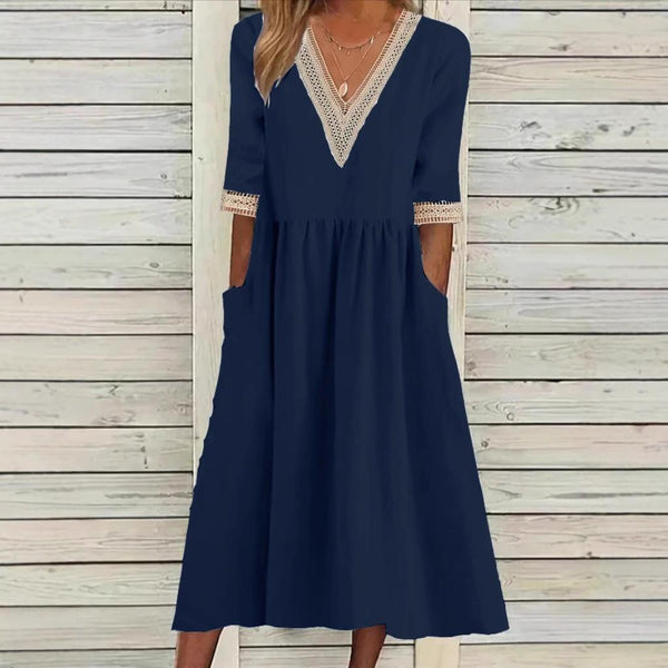 LIVIA | MID-LENGTH LACE DRESS