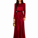 Verity draped satin maxi dress