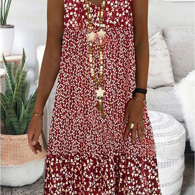 AYLA | SLEEVELESS V-NECK DRESS