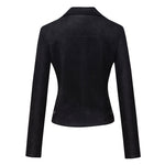 Faux Suede Moto Jacket for women, view 6