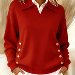 Tabitha polo-collar button jumper