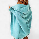 Oversized Chunky Knit Open Front Cardigan for women