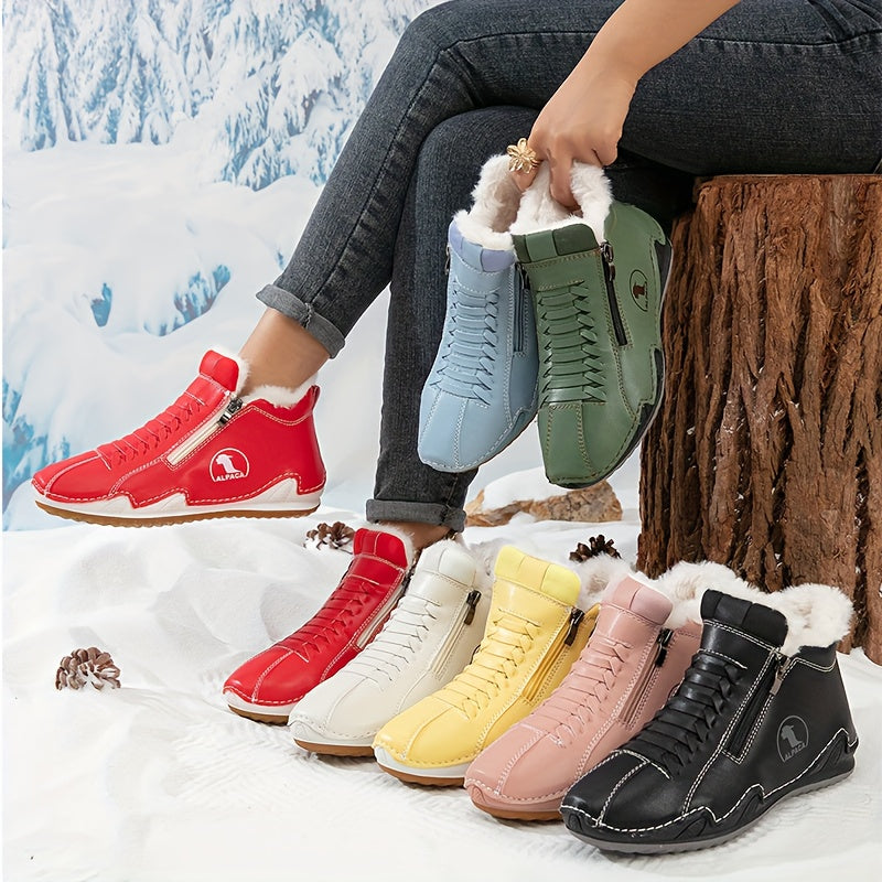 Primrose warm zip & lace-up ankle boots