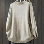 Contrast Button Crew Neck Knit Cardigan for women, view 13