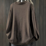 Contrast Button Crew Neck Knit Cardigan for women, view 21