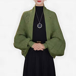 Batwing Sleeve Open Front Knit Cardigan for women, view 4