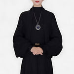 Batwing Sleeve Open Front Knit Cardigan for women