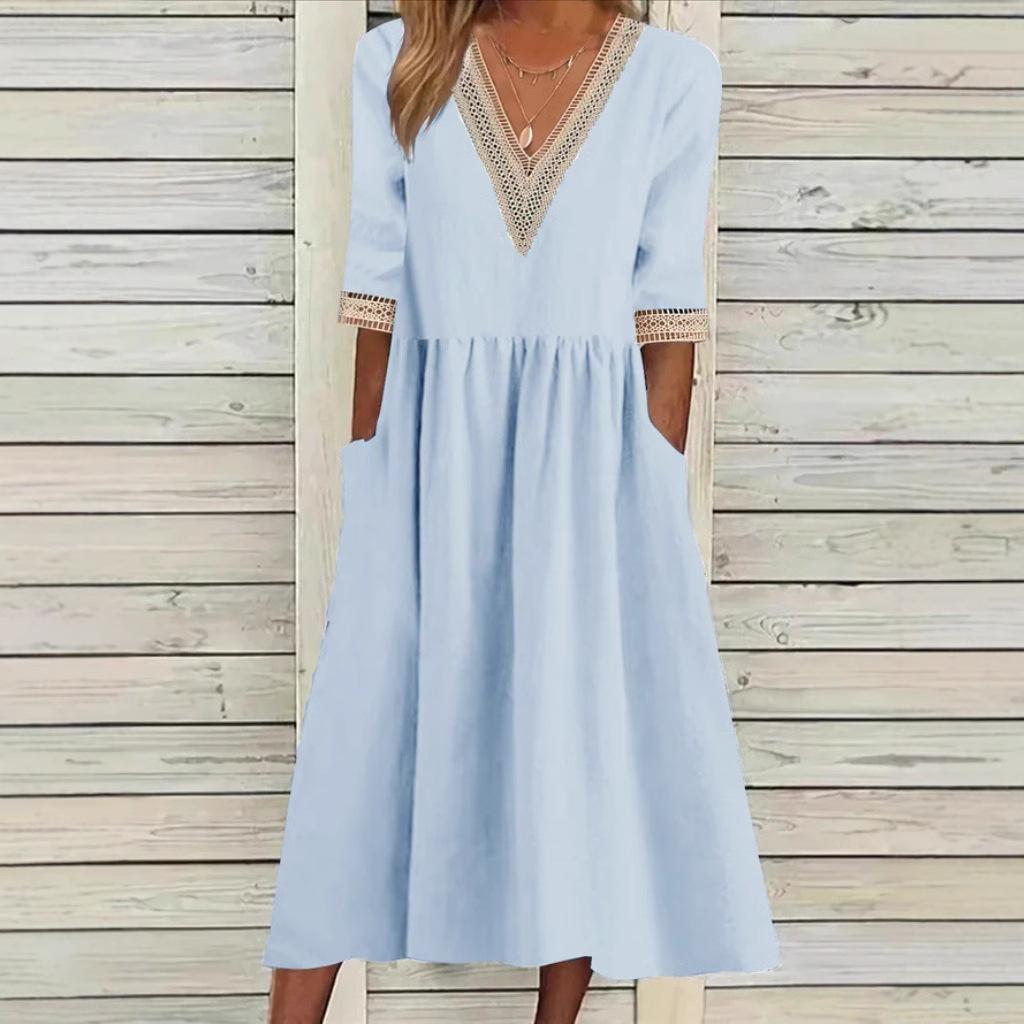 LIVIA | MID-LENGTH LACE DRESS