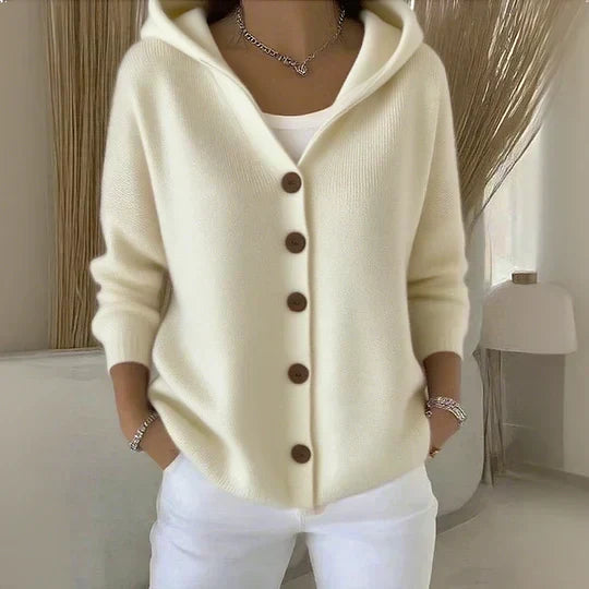 Patricia women's hooded button cardigan