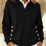 Tabitha polo-collar button jumper