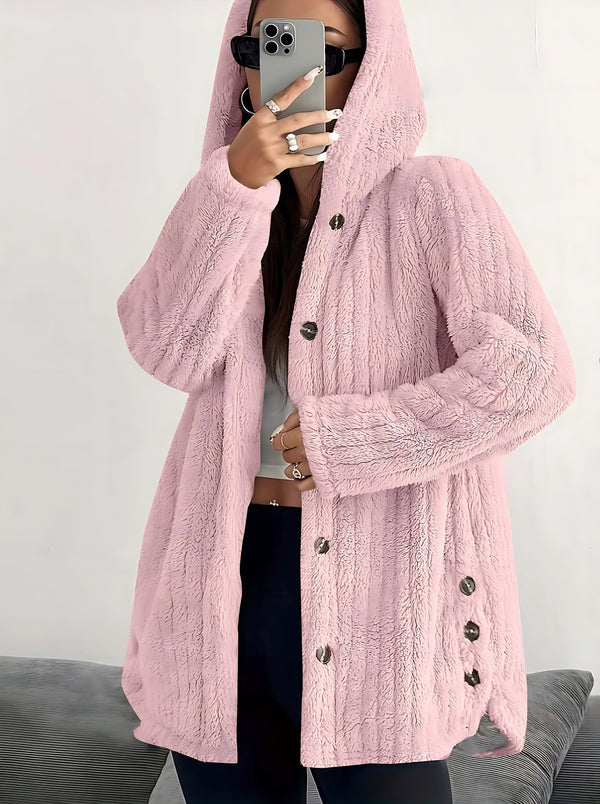Chunky Cable Knit Button Up Cardigan for women