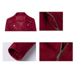Faux Suede Moto Jacket for women, view 5