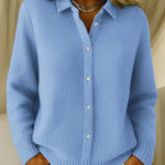 Rosalind textured knitted button cardigan