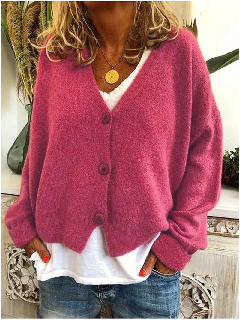 V Neck Button Up Knit Cardigan for women, view 17