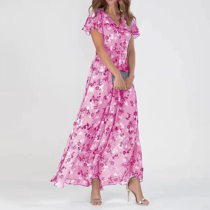 ZURI | ELEGANT AND FLOWY DRESS WITH SLIMMING EFFECT