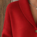 Shawl Collar Button Up Knit Cardigan for women, view 3