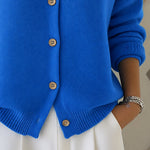 Shawl Collar Button Up Knit Cardigan for women, view 4