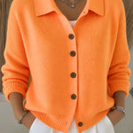 Shawl Collar Button Up Knit Cardigan for women, view 6