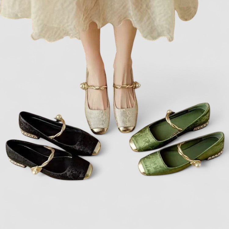 Maureen women's satin jewel-heel mary jane shoes