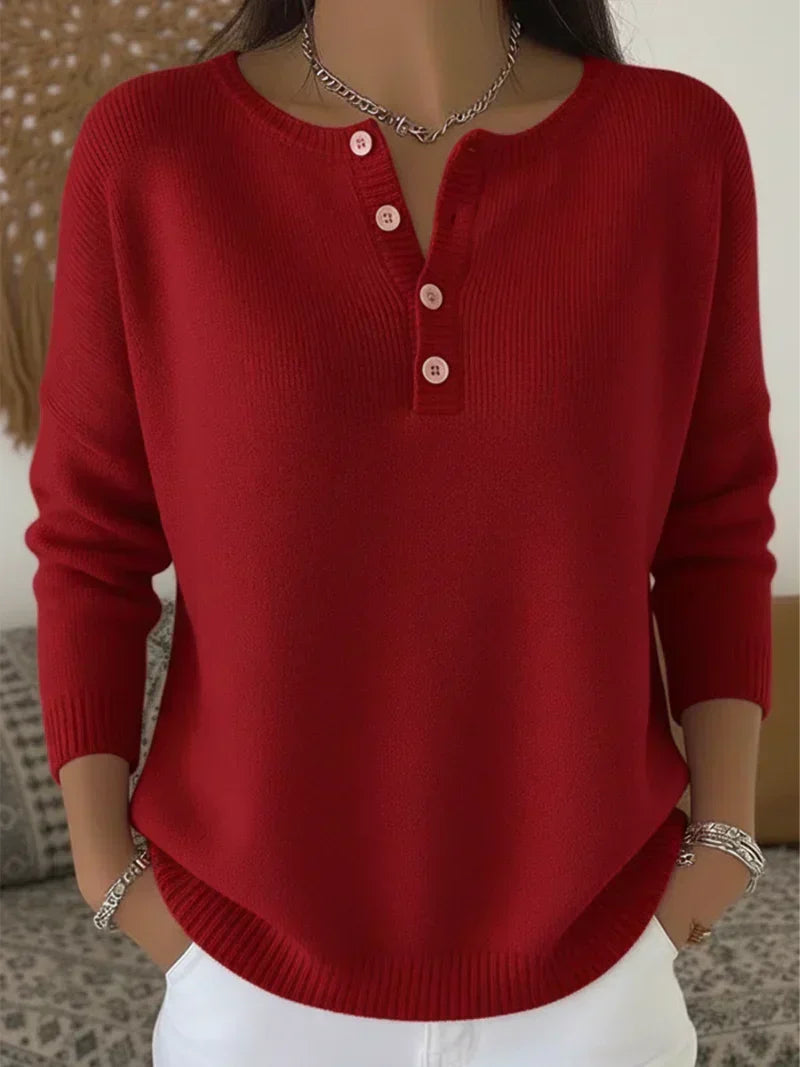 Rachel henley button jumper