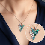Beautiful Hummingbird Halsketting with Matching Earrings