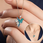 Hummingbird Necklace with Matching Earrings