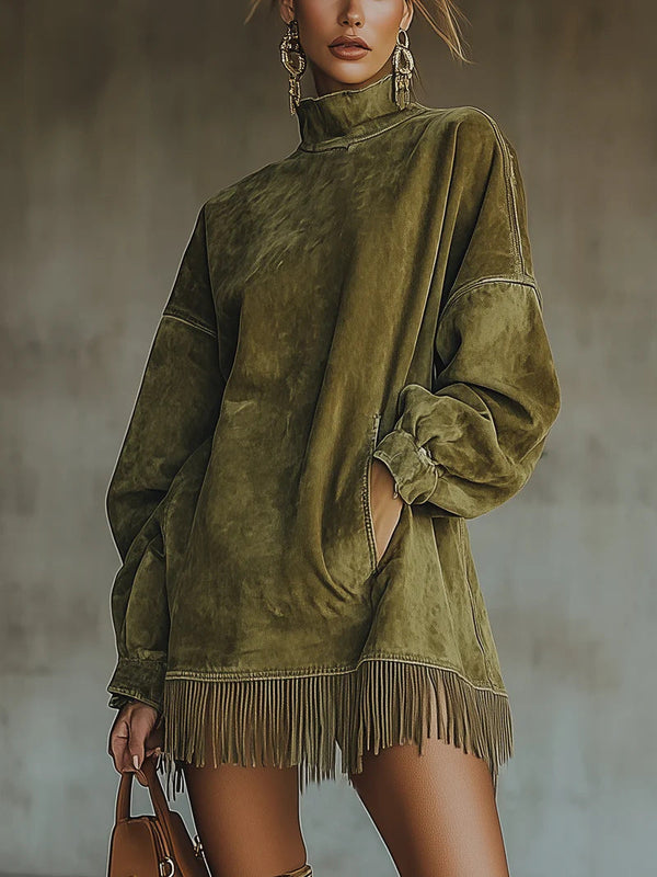 Keira boho fringe oversized jumper