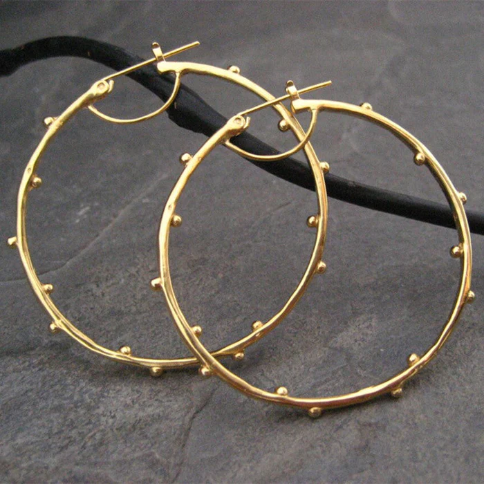 Vintage Gold Circle Earrings